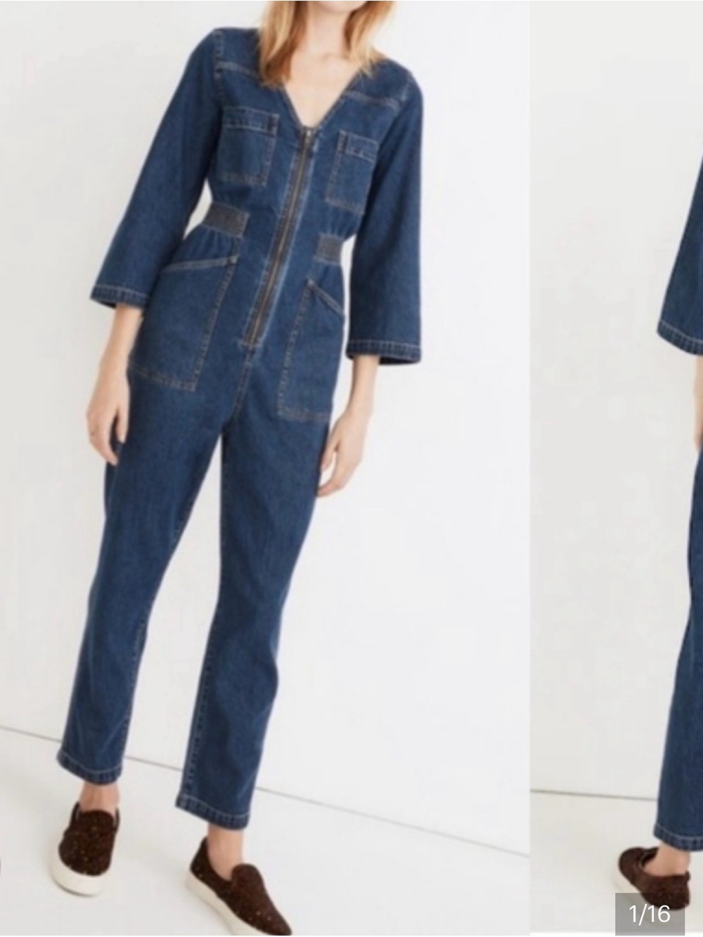 Madewell Zip-Front Denim Jumpsuit
